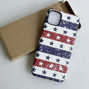 iPhone 11 Pro Max Patriotic Stars & Stripes Leather Case 6.5" NEW